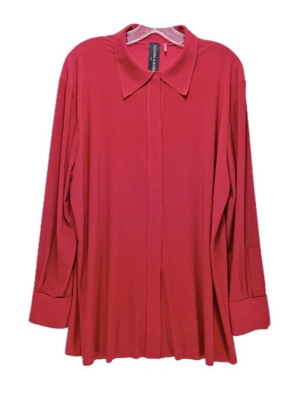Norma Kamali Red Boyfriend Blouse
